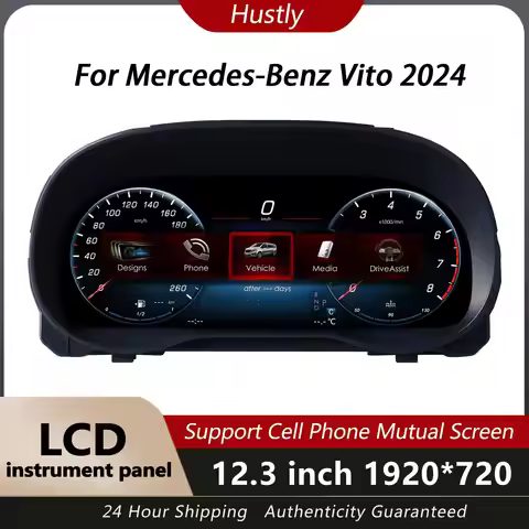 Cluster Digital Dashboard For Mercedes-Benz Vito 2024 car cluster instrument panel/Wireless CarPlay