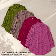 ZUCCA ERINA WOMEN PRINTED FULL BUTTON LONG SLEEVE BLOUSE - GC020 (KS8808-3840)