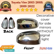 ✑❈◕Toyota Vios 2013 2014 2015 2016 2017 2018 Side Mirror Cover Chrome without Uka