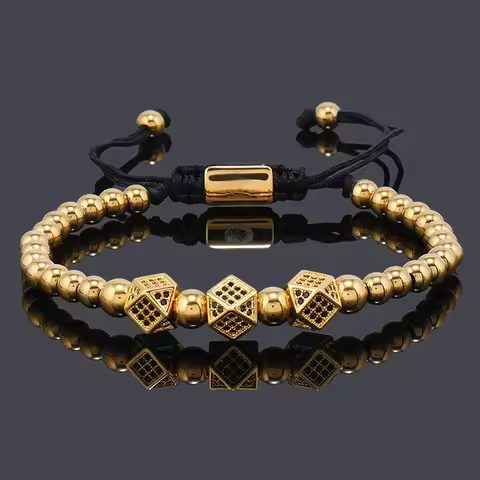 Luxury Roal Rafa Man Bracelet For Women Stainless Steel Beaded Hand Jewelry Couple Gift