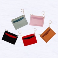 Cowhide Leather Card Holder with Coin Zipper Pouch Access Card Ezlink Card Wallet Professional Birthday Present Pouch