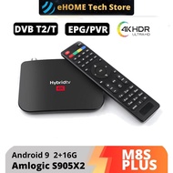 MECOOL M8S Plus Hybird DVB T/T2 2GB/16GB Android 9.0 TV Box Amlogic S905X2 4K Smart TV Box 2.4G Wifi Media Receiver IP TV