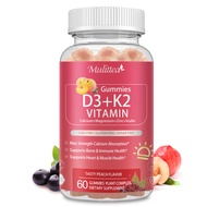 Multitea Vitamin D3 10000 IU + K2 (MK-7) 200mcg & Canxi Magie Kẽm Inulin hỗ trợ miễn dịch và xương