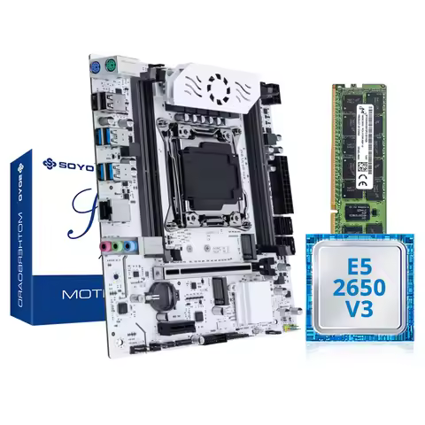 SOYO X99 Gaming Motherboard Kit C612 Chip with E5 2650 V3 CPU & DDR4 16G*1 2133MHz Memory NVME PCIE3