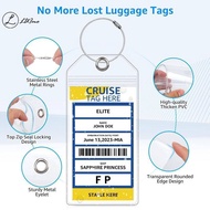 LUImo Cruise Ship Luggage Tags 5 Pa Clear Waterproof PVC Vertical ID Card Holder for Cruise Trip Ess