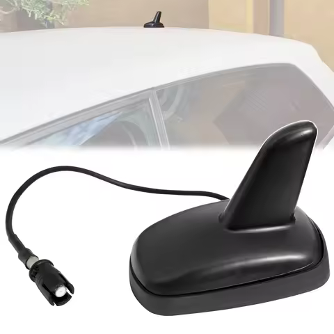 Black Shark Fin Car Roof Mount Antenna Aerial Base Must AM FM With Plug For VW Golf Mk4 Mk5 Polo Jet