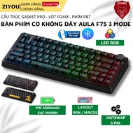 Ziyou AULA F75 Bluetooth Mechanical Keyboard New Version PRO VIP V2 RGB Led for Laptop Computer