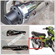 MODENAS GT128 GT 128 MUFFLER PROTECTOR MUFFLER COVER EXHAUST CAP EKZOS CP CHROME