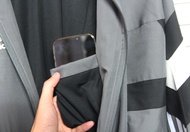 Áo khoác gió CLB Arsenal 2024/ 25 original màu đen sọc trắng - nón tháo rời