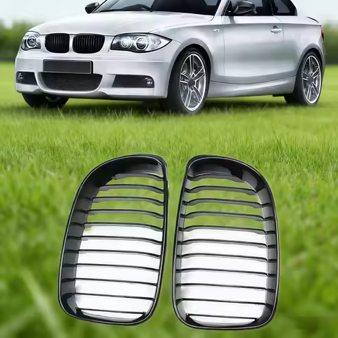 Gloss Black Front Kidney Grille Left And Right For BMW 1 Series E81 E82 E87 E88 2008-2011 5113716643