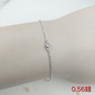 〔 Dajin Shop 〕 PT950 White Gold Bracelet Zircon Style Birthday/Valentine's Day Gift