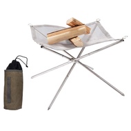 CAMPINGMOON Portable Mesh Fire Pit 16.5-inch with Carrying Bag SOLO-101