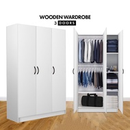 2/3 Door wardrobe closet wood ตู้เสื้อผ้า ตู้เสื้อผ้าไม้ ตู้ ตู้เก็บผ้า ตู้จัดเก็บ ความสูง 170ซม
