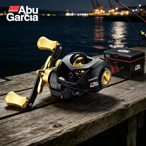 New Abu Garcia Fishing Reel Max Drag 18kg Long Cast 7.2:1 3+1BB Fresh Saltwater Design Baitcasting F