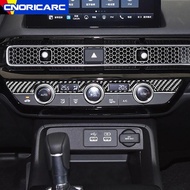 Carbon Fiber Car Center Console Air Conditioner Switch Frame Trim Sticker For Honda Civic 11th 2022 