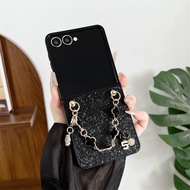 Fashion Luxury for Samsung Galaxy Z Flip 7 Case Dust Proof White Z Flip7 Flip Z7 Lanyard Phone Casin