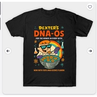 Animation [Dexter's Lab] Dexter/Titi/Mandeck Pattern Printing Men's 100% Cotton Round Neck Short-Sle