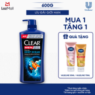 Dầu Gội Đầu CLEAR MEN Perfume Deep Ocean Đánh Bay Gàu Ngứa Và Lưu Hương Nước Hoa Đẳng Cấp 600G