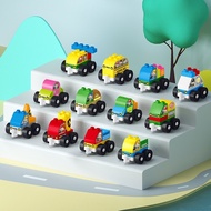 6 Sets Compatible with Lego Duplo Large Particle Building Blocks Urban Traffic Series Children Assembled Mini Car Airplane Model Boy and Girl Birthday Gift