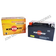 KOYOKO YTX7A-BS SEALED Motorcycle Battery Bateri Motor HONDA ICON/ELITE125/KARISMA/SYM VF3I/VR125