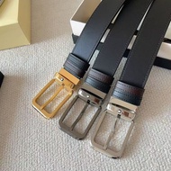 Men Fashion Belt 35MM Luxury Brand Genuine Leather Boy Pin Buckle Belt {+Gift Box}