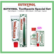 [EUTHYMOL] EUTHYMOL Toothpaste Special Set 106g Toothpaste + 1 Toothbrush + 20g Toothpaste + 90ml Ga