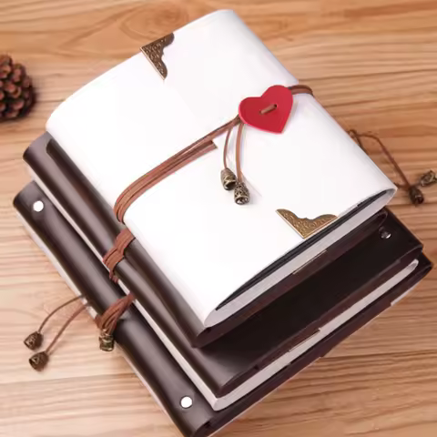 PU Leather 30 Black Paper Sheets Card Love Theme Wedding DIY Album Handmade Vintage Photo Foto Scrap