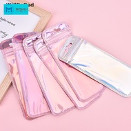 MW WillBeRed 50pcs 4 Styles Laser Packaging Bag Flat Cosmetic Bag Holographic Bags Good