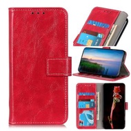 全城熱賣 - 適用於Sony Xperia 1 V 復古瘋馬紋翻蓋手機皮套（紅色）