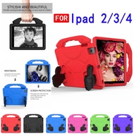 iPad 2/3/4 Shockproof Cases stand cover Shockproof Kids Safe EVA Foam Handle Stand Cover Casing Comp