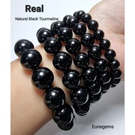 Eunegems SG Seller Natural Black Tourmaline Bracelet Premium Quality Real Heavy Black Tourmaline