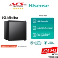 Hisense Fridge 60L Mini Refrigerator Single Door Mini Fridge Peti Sejuk 1 Pintu Mini Bar 冰箱 迷你冰箱 RR60D4ABN