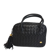 【二手】 BALLY兩用流蘇手提包 復古編織單肩包 斜背包 黑色