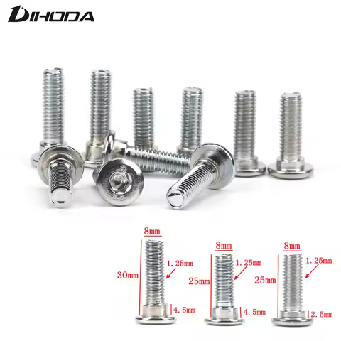 Motorcycle Brake Disc/rotor Screws Bolts Universal Carbon Steel M8 x 1.25mm x 20mm /25mm/30mm For Ho