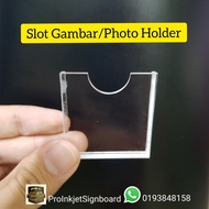 Slot Gambar Carta Organisasi/Slot Nama/Slot Gambar/Acrylic Slot/Photo Holder