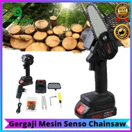 COD Taffware Gergaji Mesin Senso Cordless Chainsaw 21V 4 Inch 800W - D2605 / gergaji mesin senso mini listrik ringan cas chainsaw elektrik 4 inci 800 watt  potong kayu murah dan berkualitas kuat tahan banting