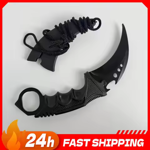 18.8cm Night Talon Knife Metal Model with Sheath Outdoor Training Alloy Karambit Safety Cosplay Prop
