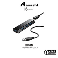 J5Create JUH340N 4 Port Mini HUB USB3.0 W/O Adapter / JUH340 USB3.0 4port Hub with Adapter