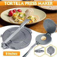 8 Inch Tortilla Press Cast Aluminum Flour Corn Flatbread Pita Press Tacos Maker