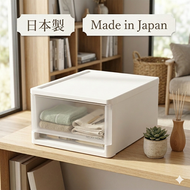JEJ A4儲物箱 | 衣箱 | 收納 | 抽屜 | 可堆疊 | 白色 | 日本製 | JEJ-515856