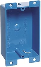 Carlon B108R-UPC Shallow Outlet Box 8.0 Cu in 3-5/8" Hx2-3/8 Wx1-1/4 D PVC 1 Gang Bulk, 3-5/8" H x 2