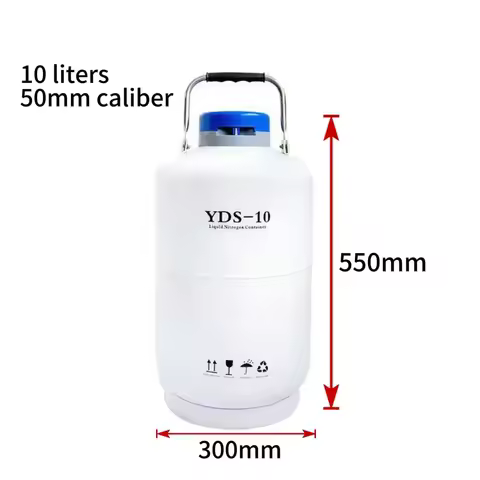 10L livestock frozen semen storage tank small laboratory liquid nitrogen container10L 50mm diameter 