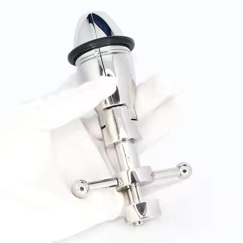 BDSM Stainless Steel Anal Lock Bondage Butt Plug Men and Women Enslavement Anal Plug Tied Masturbati
