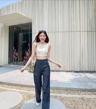 SARAH NAVY JEAN PANTS กางเกงยีนส์ขายาว ผู้หญิง