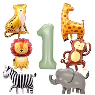 7pcs SAGE NUMBERS JUNGLE ANIMAL BALLOON PACKAGE