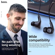 Hoco M83 Digital Wired Earphones with Mic Type C Stereo In-Ear Wire-controlled Type-C Earphone Sports Ear Buds Bass Audio Plug Dynamic Single Button Control Cable 1.2m Surround Sound Headphone Black White hoco. Original 通用耳機連咪多功能立體聲有線1.2米線控TypeC音頻插頭耳筒黑色白色