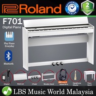 Roland F-701 88 Key Digital Piano with PHA-4 Keyboard with Bluetooth - White (F701 F 701)