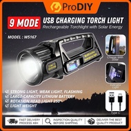 LED Powerful Flashlight Portable XHP50 XHP90 Torch USB Rechargeable Searchlight Waterproof Spotlight