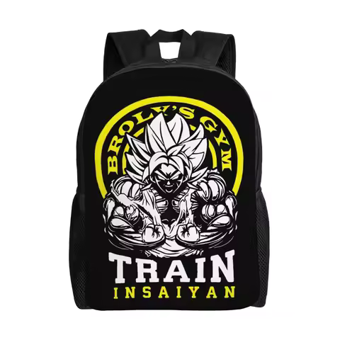 Broly's Gym Train Insaiyan Anime Backpack Teenage High School Work Daypack DBZ dragon ball College S