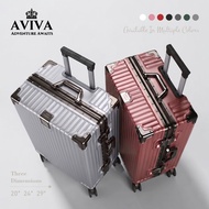 AVIVA 20/24/29 New high-end aluminum frame luggage, embedded combination lock suitcase, made of ABS+